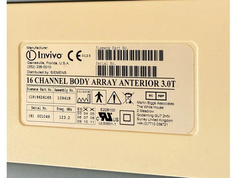 Siemens 3t body array anterior coil, pn 8626165